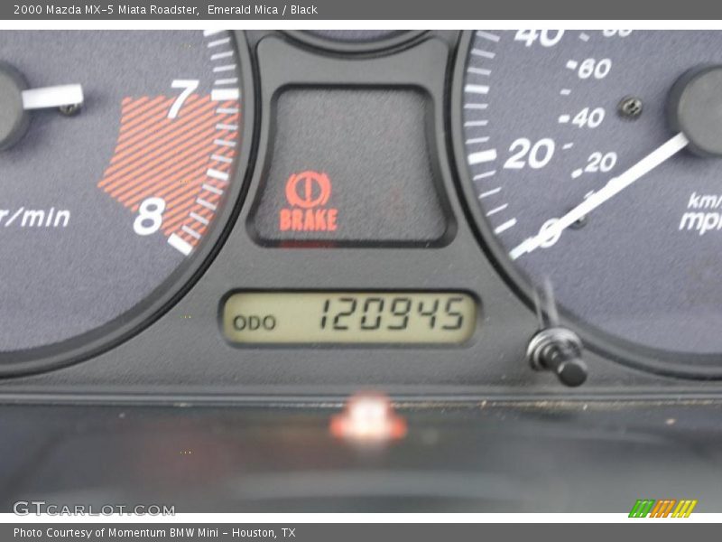 Emerald Mica / Black 2000 Mazda MX-5 Miata Roadster