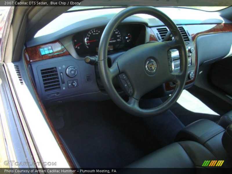 Blue Chip / Ebony 2007 Cadillac DTS Sedan