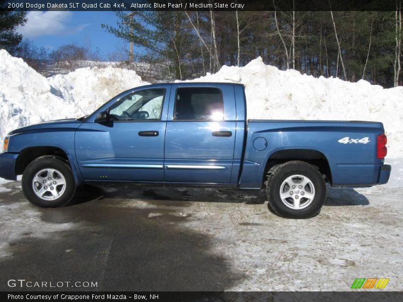Atlantic Blue Pearl / Medium Slate Gray 2006 Dodge Dakota SLT Quad Cab 4x4