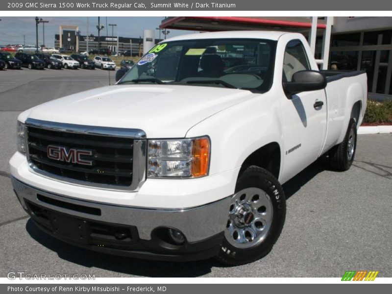 Summit White / Dark Titanium 2009 GMC Sierra 1500 Work Truck Regular Cab