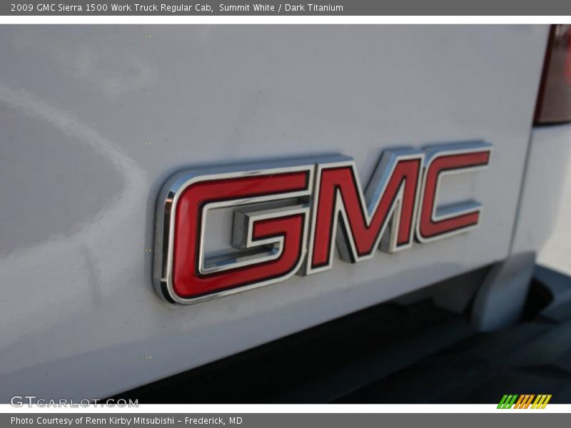 Summit White / Dark Titanium 2009 GMC Sierra 1500 Work Truck Regular Cab