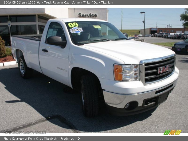 Summit White / Dark Titanium 2009 GMC Sierra 1500 Work Truck Regular Cab