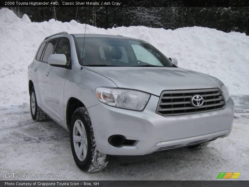 Classic Silver Metallic / Ash Gray 2008 Toyota Highlander 4WD