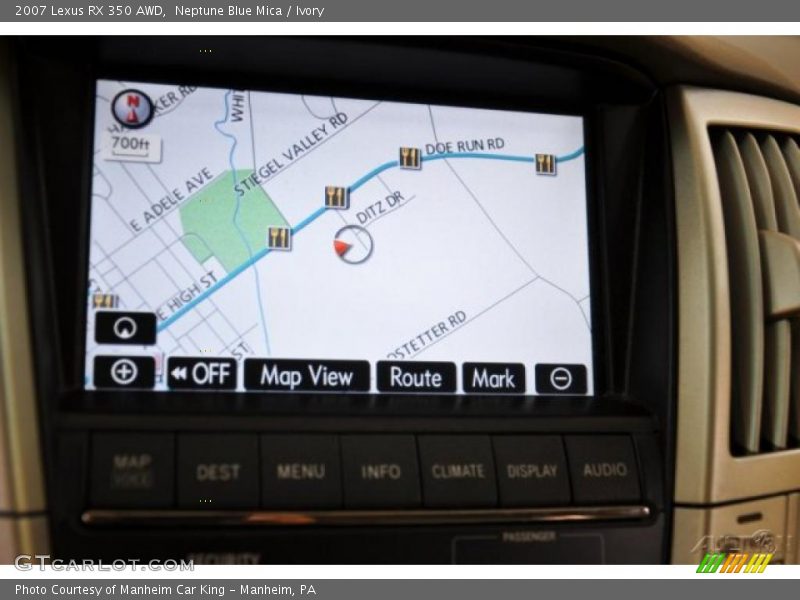 Neptune Blue Mica / Ivory 2007 Lexus RX 350 AWD