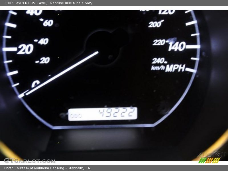 Neptune Blue Mica / Ivory 2007 Lexus RX 350 AWD