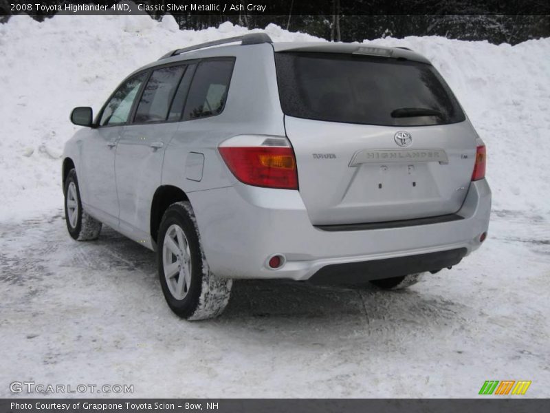 Classic Silver Metallic / Ash Gray 2008 Toyota Highlander 4WD