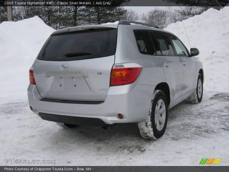 Classic Silver Metallic / Ash Gray 2008 Toyota Highlander 4WD