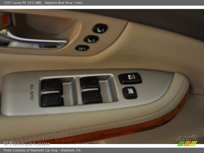Neptune Blue Mica / Ivory 2007 Lexus RX 350 AWD