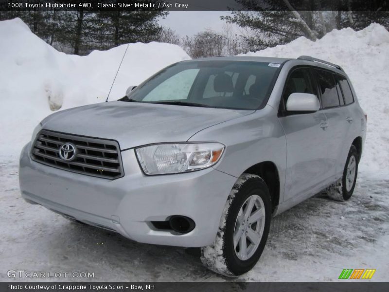 Classic Silver Metallic / Ash Gray 2008 Toyota Highlander 4WD
