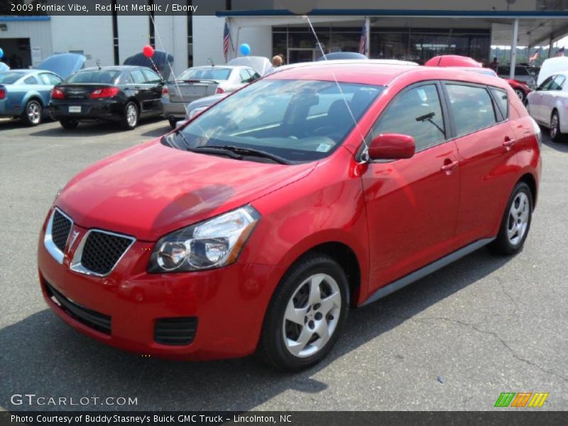 Red Hot Metallic / Ebony 2009 Pontiac Vibe