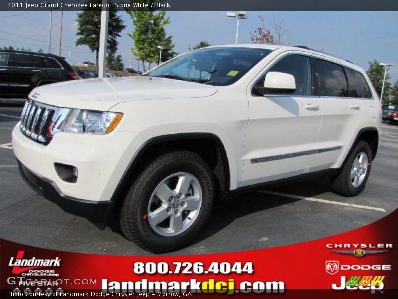 Stone White / Black 2011 Jeep Grand Cherokee Laredo