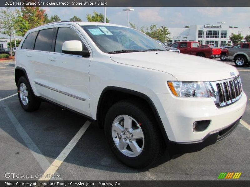 Stone White / Black 2011 Jeep Grand Cherokee Laredo