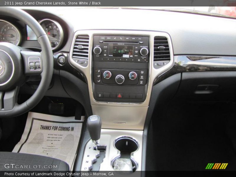 Stone White / Black 2011 Jeep Grand Cherokee Laredo