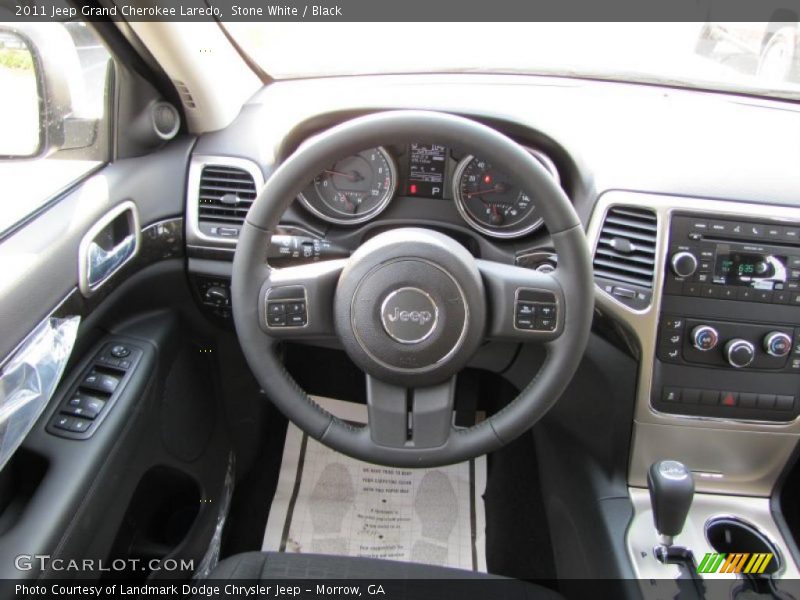 Stone White / Black 2011 Jeep Grand Cherokee Laredo