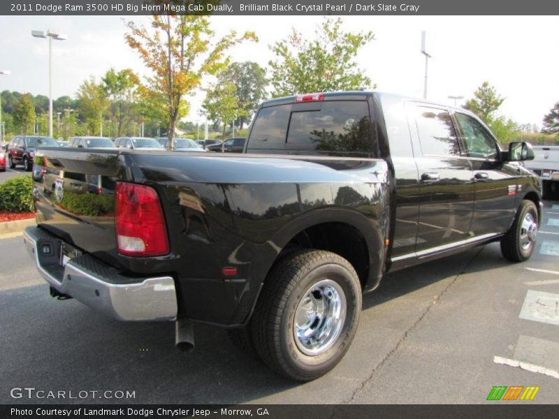 Brilliant Black Crystal Pearl / Dark Slate Gray 2011 Dodge Ram 3500 HD Big Horn Mega Cab Dually