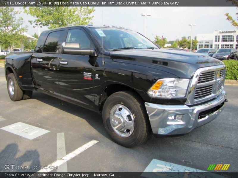 Brilliant Black Crystal Pearl / Dark Slate Gray 2011 Dodge Ram 3500 HD Big Horn Mega Cab Dually