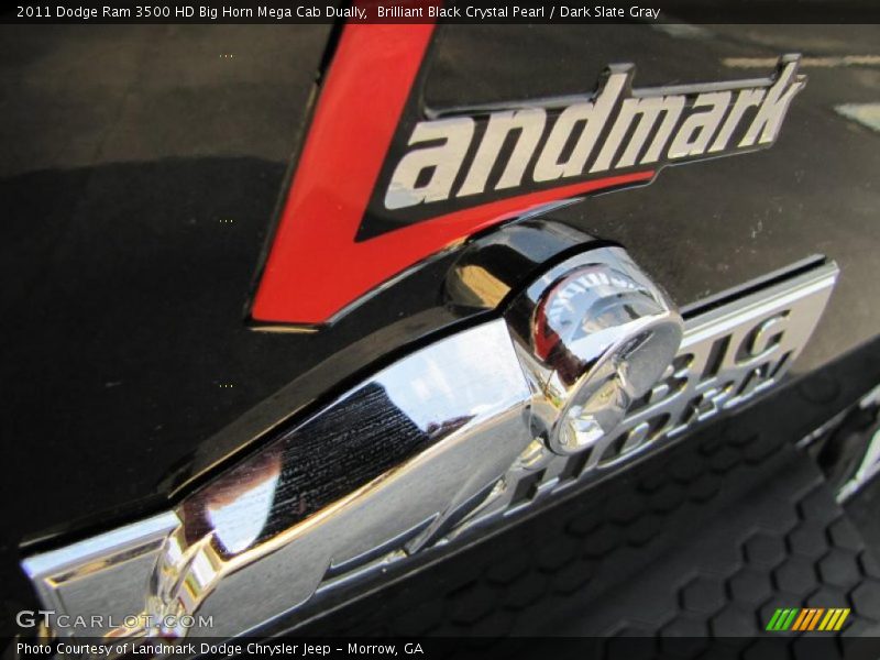 Brilliant Black Crystal Pearl / Dark Slate Gray 2011 Dodge Ram 3500 HD Big Horn Mega Cab Dually