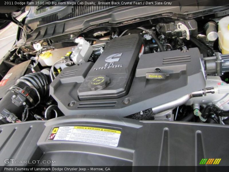 Brilliant Black Crystal Pearl / Dark Slate Gray 2011 Dodge Ram 3500 HD Big Horn Mega Cab Dually