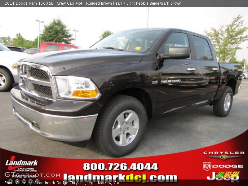 Rugged Brown Pearl / Light Pebble Beige/Bark Brown 2011 Dodge Ram 1500 SLT Crew Cab 4x4