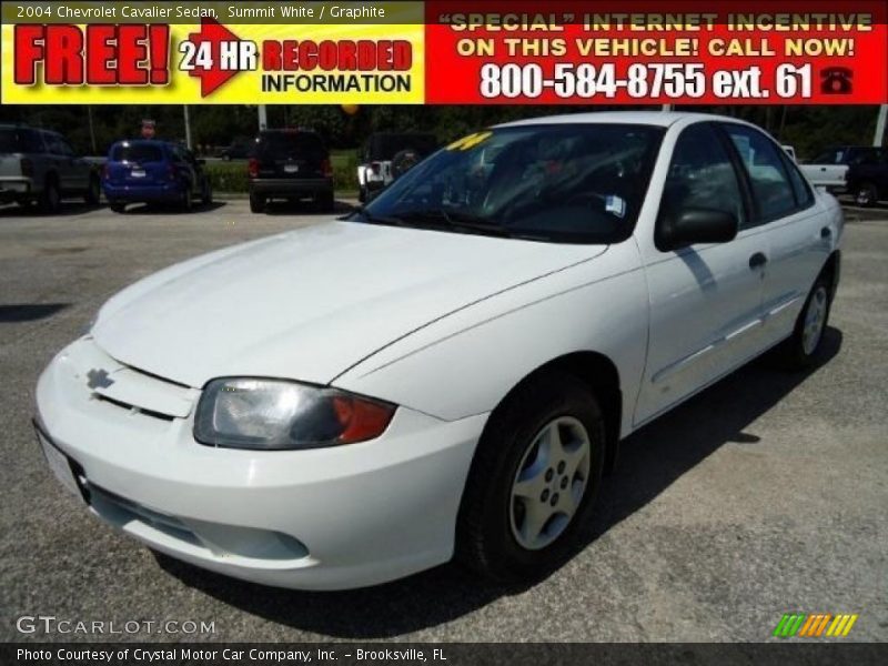Summit White / Graphite 2004 Chevrolet Cavalier Sedan