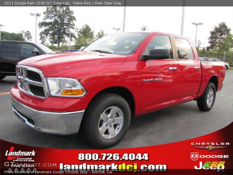 Flame Red / Dark Slate Gray 2011 Dodge Ram 1500 SLT Crew Cab