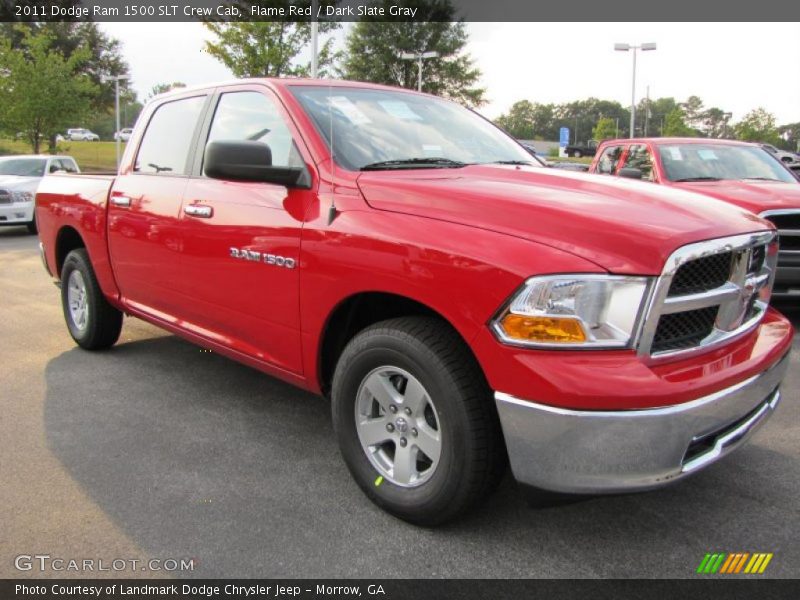 Flame Red / Dark Slate Gray 2011 Dodge Ram 1500 SLT Crew Cab