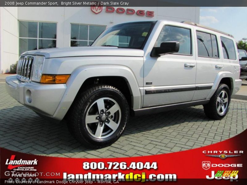 Bright Silver Metallic / Dark Slate Gray 2008 Jeep Commander Sport