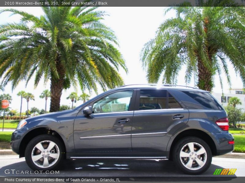 Steel Grey Metallic / Black 2010 Mercedes-Benz ML 350