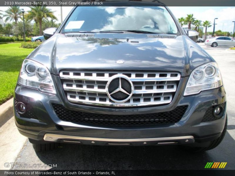Steel Grey Metallic / Black 2010 Mercedes-Benz ML 350
