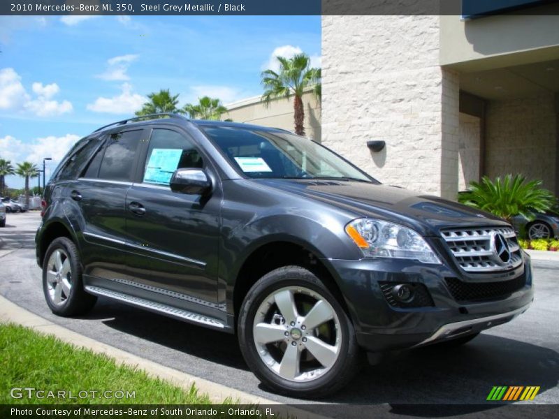 Steel Grey Metallic / Black 2010 Mercedes-Benz ML 350