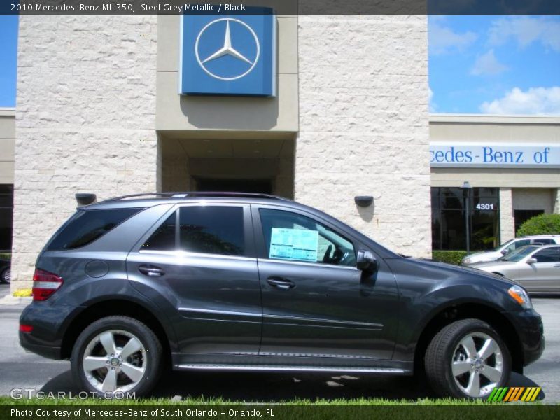 Steel Grey Metallic / Black 2010 Mercedes-Benz ML 350
