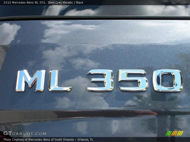 Steel Grey Metallic / Black 2010 Mercedes-Benz ML 350