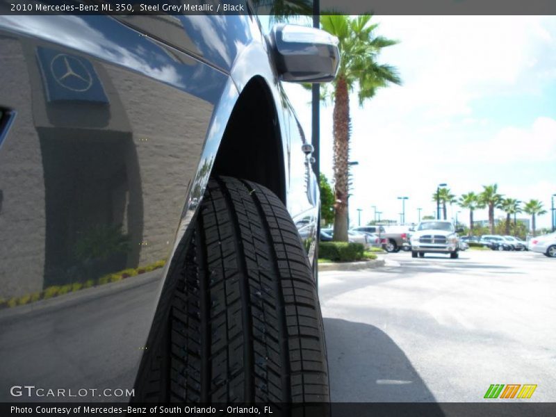 Steel Grey Metallic / Black 2010 Mercedes-Benz ML 350