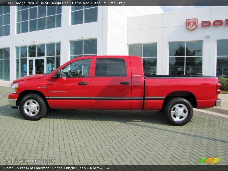 Flame Red / Medium Slate Gray 2007 Dodge Ram 1500 SLT Mega Cab