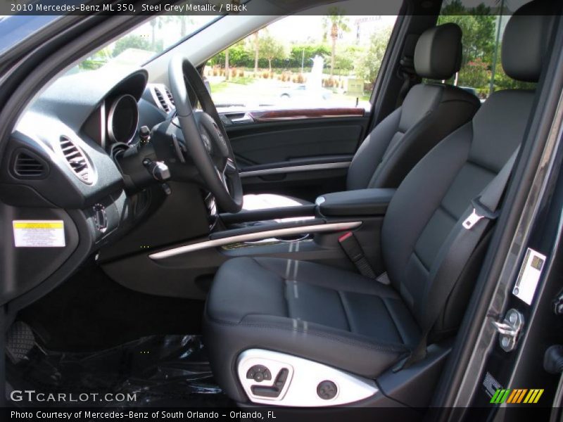 Steel Grey Metallic / Black 2010 Mercedes-Benz ML 350