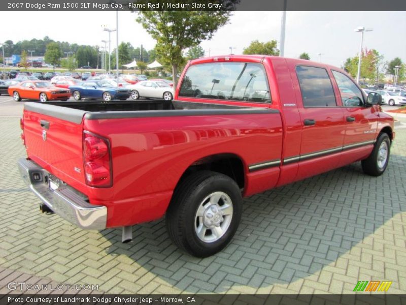 Flame Red / Medium Slate Gray 2007 Dodge Ram 1500 SLT Mega Cab