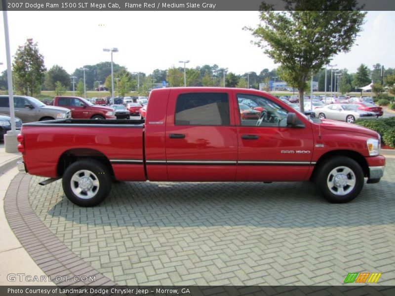 Flame Red / Medium Slate Gray 2007 Dodge Ram 1500 SLT Mega Cab