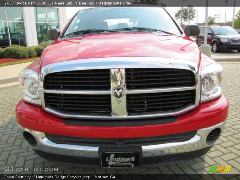 Flame Red / Medium Slate Gray 2007 Dodge Ram 1500 SLT Mega Cab