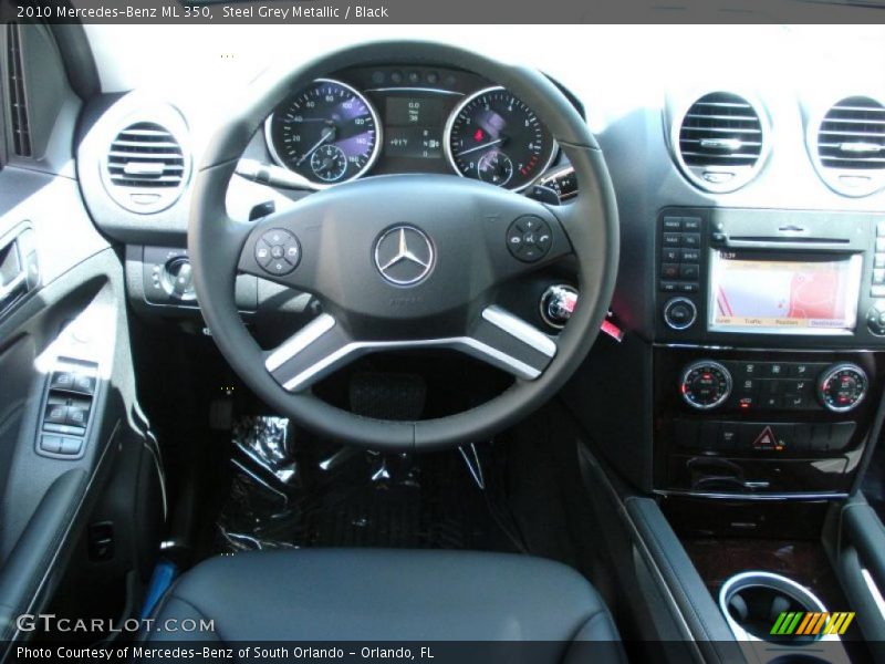 Steel Grey Metallic / Black 2010 Mercedes-Benz ML 350