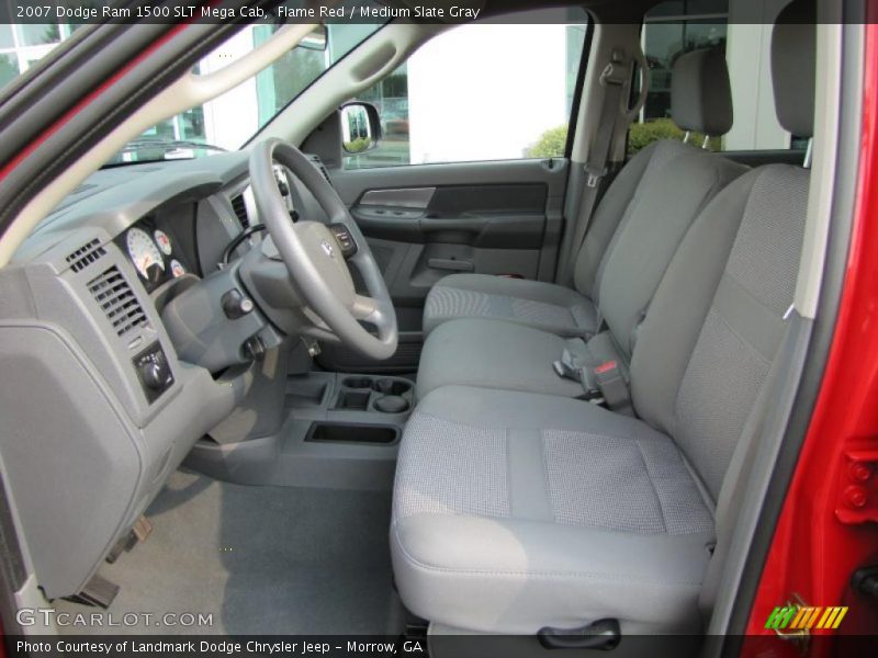 Flame Red / Medium Slate Gray 2007 Dodge Ram 1500 SLT Mega Cab