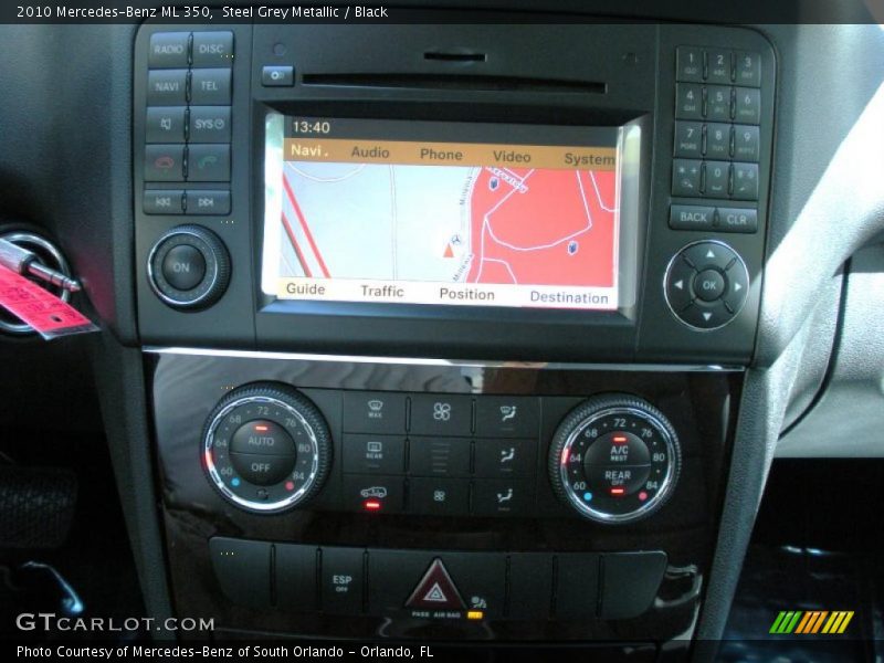 Steel Grey Metallic / Black 2010 Mercedes-Benz ML 350