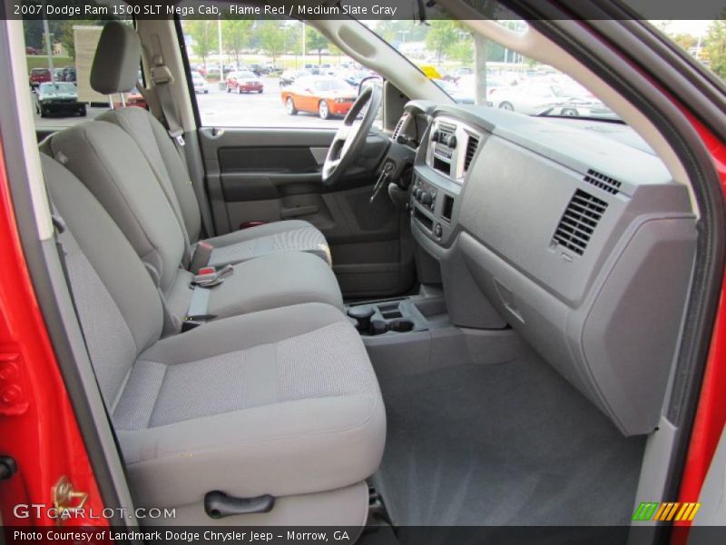 Flame Red / Medium Slate Gray 2007 Dodge Ram 1500 SLT Mega Cab