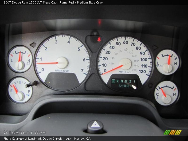 Flame Red / Medium Slate Gray 2007 Dodge Ram 1500 SLT Mega Cab