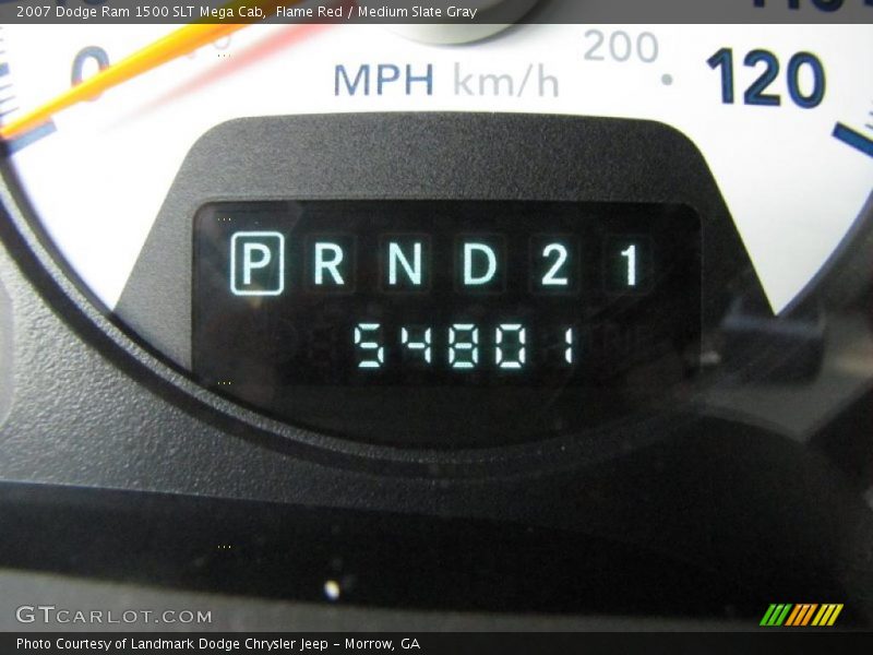 Flame Red / Medium Slate Gray 2007 Dodge Ram 1500 SLT Mega Cab