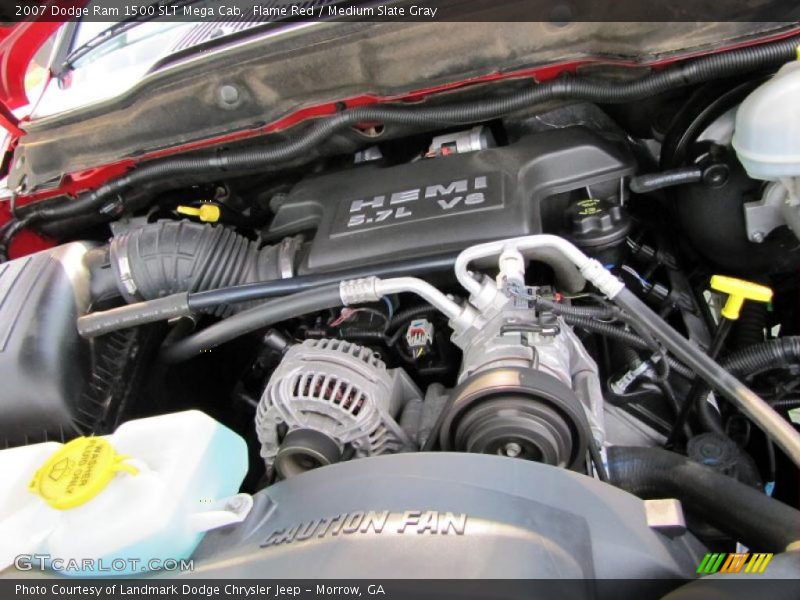 Flame Red / Medium Slate Gray 2007 Dodge Ram 1500 SLT Mega Cab
