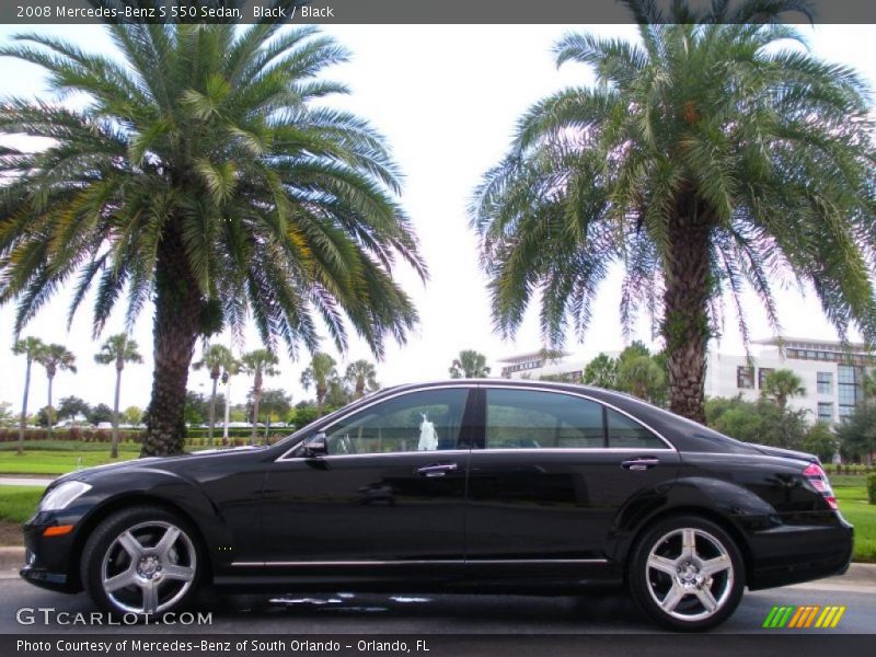 Black / Black 2008 Mercedes-Benz S 550 Sedan