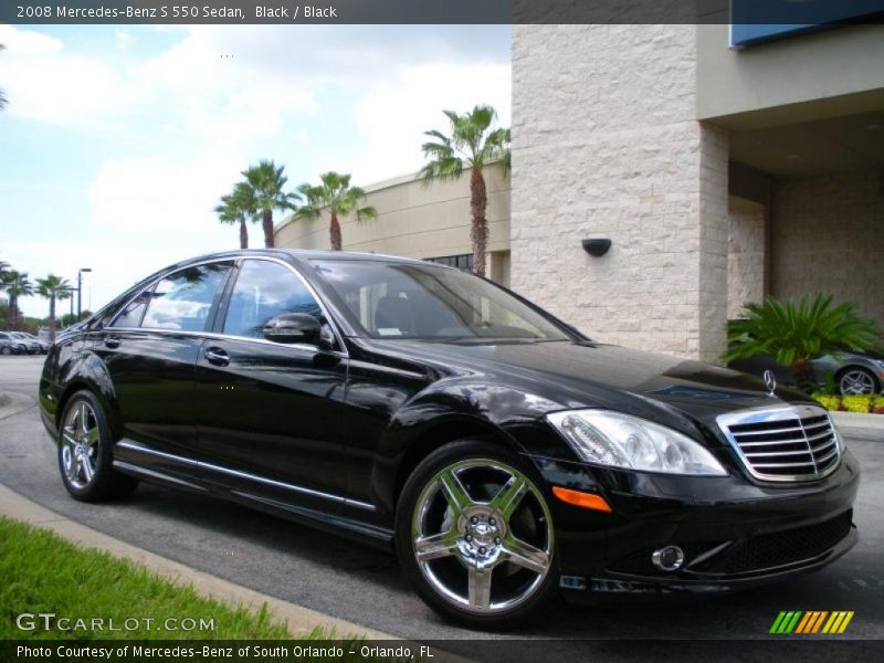 Black / Black 2008 Mercedes-Benz S 550 Sedan