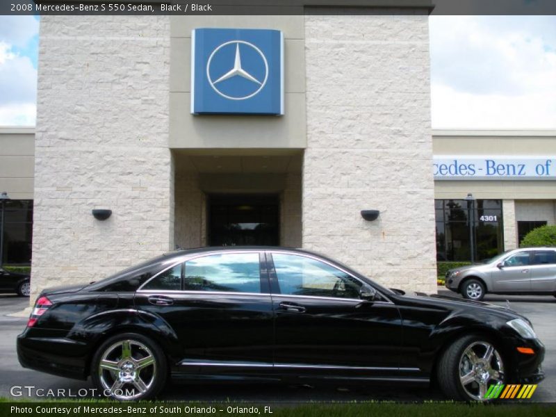 Black / Black 2008 Mercedes-Benz S 550 Sedan