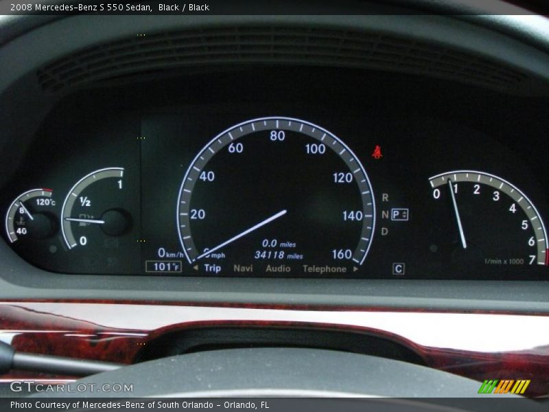 Black / Black 2008 Mercedes-Benz S 550 Sedan