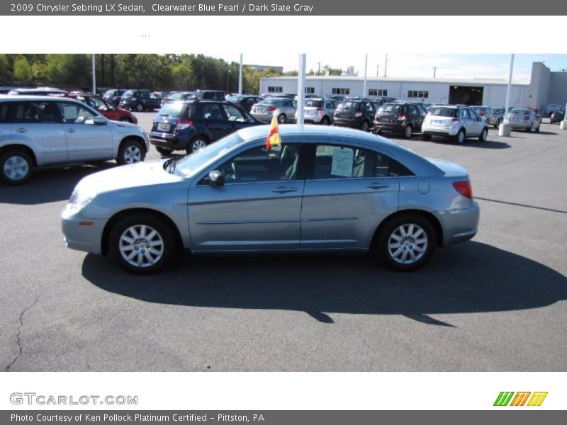 Clearwater Blue Pearl / Dark Slate Gray 2009 Chrysler Sebring LX Sedan